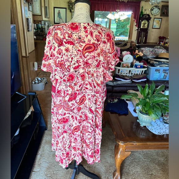 TORRID Mini Gauze Lace-Up Skater dress with pockets size 4X. - Picture 7 of 16